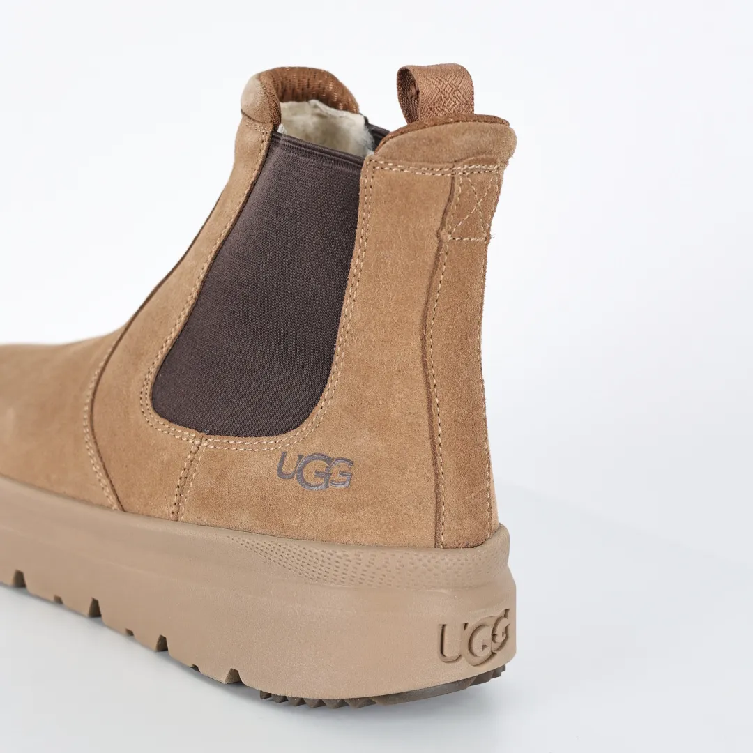 Copywriting price 💰680 The core recommendation is good price. The platform's foreign trade is exclusively for UGG Burleigh Chelsea Chelsea men's high-top snow boots 1152050. Produced by the ten-year-old brand shoemaking factory production line. Pay attention to every detail. Longfeng A-grade genuine sheep fur is integrated. It is built in full compliance with the ZP process. Size: 39 40 41 42 43 44 45